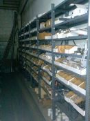 Lot of Sorted PVC Pipe, Couplings, Fittings, Valves and Miscellaneous on (6) Shelves - Shelves