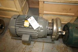 Superior Stainless S/S 20 hp Centrifugal Pump, with 3