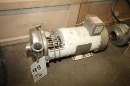 Tri-Clover 1-1/2 hp Centrifugal Pump with 2