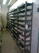 10-Sections of Metal Parts Shelves with Contents including: Parts and Electrical - Along South Wall