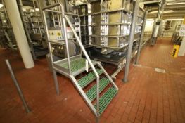 S/S Stairs with Plastic Grate and Safety Rails