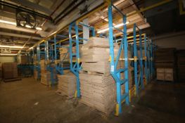 12-Section Steel King 9-Deep 1-High Galvanized Drive-In Pallet Racking - Overall Dimensions Aprox.