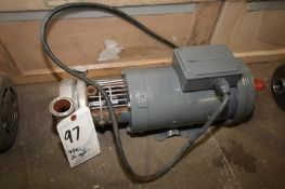 Tri-Clover 2 hp Centrifugal Pump, Model 114 with 2