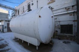 Aprox. 6,500 Gal. Insulated S/S Horizontal Tank with Vertical Agitator and Dual Sprayballs (Interior