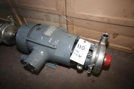 Tri-Clover 7-1/2 hp Centrifugal Pump with 2-1/2