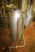 Aprox. 50 Gal. Single Shell Vertical S/S Balance Tank with Lid, Luminite Probe, Mounted on S/S