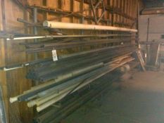 Aprox. 35 Pcs.PVC  Pipe on Rack on Wall