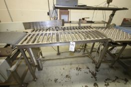 (4) Pcs. S/S Skate Conveyor - (1) Section Aprox. 5 ft. L, (1) Section 2 ft. 6
