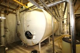 Aprox. 6,000 Gal. Horizontal Insulated S/S Tank, with Sprayballs and Door, (Located on 2nd