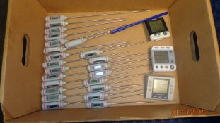 Lot of 20 Digital Thermometers in Working Condition  and Three Digital Timers-Some May Need
