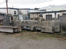 G.C.Evans Dual Lane 3 Zone Case washer  with Stainless Steel Shell & Tube Heat
exchanger and Pumps