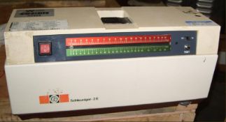 Schleuniger 2-E Tablet Hardness Testers. This has a load cell strain guage
device capable of