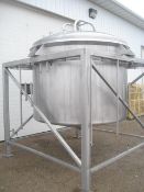 DCI 1,500 Gallon Cone Bottom Mixing Tank, 88.5