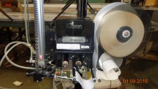 Diagraph Model PA-4000 Box Labeler, Currently Set Up to Apply Labels to the Top of Boxes (LOCATED IN