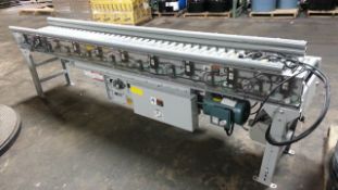 Motorized Roller Conveyor with side rollers for side transfer (LOCATED IN IOWA, RIGGING INCLUDED
