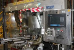 24 station Krones Canmatic Hot Glue Melt Cut and Stack Labeler with Upgraded Allen Bradley Panelview