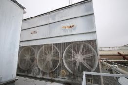 Evapco 3-Fan Condenser, Model PMCB-775, S/N 99619M-3M includes Circulating Pump and Chemical Make-Up