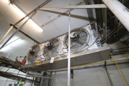 Evapco 3-Fan Ammonia Evaporator Blower, Model NTX3-084-033P, S/N 7-315919 with S/S Pan (Air Unit #