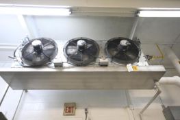 Evapco 3-Fan Ammonia Evaporator Blower, Model NTX3-2084-033P, S/N 7-315918 with S/S Pan (Air Unit #