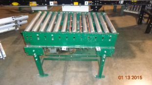 Motorized Roller Conveyor with side rollers for side transfer (LOCATED IN IOWA, RIGGING INCLUDED