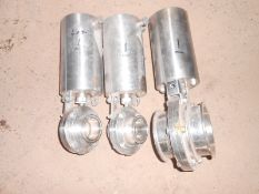 Air Actuated S/S Butterfly Valve, (2) 2
