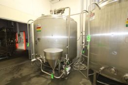 APV 1,500 Gal. Dome Top S/S Processor, S/N D-5468 with Bottom and Side Sweep Agitator, Dual