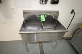 Eagle 2-Bowl S/S Sink, Model 1836-2-16/4-IF, S/N 1203240067 (Overall Length 37