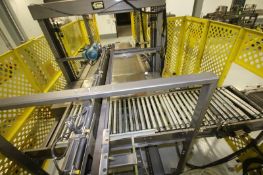 Goldco Low Level Automatic Case Palletizer, Model L2025 Main Line, S/N N0391267 with Empty Pallet