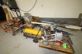 Assorted Turbine Heater, 4-Wheel Cart, Copper, Aluminum, Steel, PVC Piping, Transformers and Paint