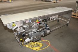 2006 Moline Aprox. 10 ft. L x 24Â W Belt Portable S/S Conveyor, Model CN-24-10FR, S/N 06-J228961
