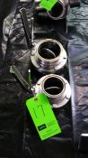 (2) S/S Butterfly Valves, (1) 3