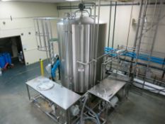 DCI 3,000 Gallon Processor,Stainless Steel Construction, Dome top with Top entering 3HP agitator, 1