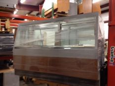 Grey Refrigerated Display Case, Complete with Lighting & (2) Glass Shelves (Located in Connecticut)