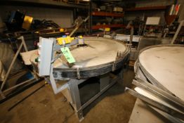 Aprox. 6 ft. W Round Conveyor Accumulation Table with Teflon Top, Steel Constructed with