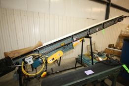 2012 Hytrol Aprox. 14 ft. L Inclined Power Belt Conveyor, with 6