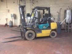 2006 Komatsu 5,000 LB Forklift, Non Marking Tires, Duel Fuel, Triple Stage MSAt, Side Shift, Solid P