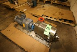 Waukesha Positive Displacement Pump, Size 60, S/N 1818-SS with 2-1/2