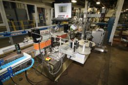 2009 Quadrel Inline Labeler, Model Q65, S/N 79957-01 with (2) Roll Fed Systems Capable of Top and