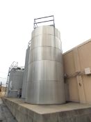 10,000 Gallon S/S Silo with Vertical Agitator, Stainless Steel Interior and Exterior, Top mounted A
