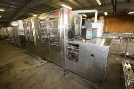 2002 Meca Systeme S/S Case Sealer, Model FMF/24, S/N 1368 with Nordson Series 3400V Gluer, Allen