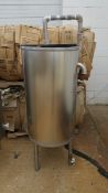 S/S HOLDING TANK APPROX 60 GALLON 24X48 CONE BOTTOM (LOCATED IN ILLINOIS)***LDP***