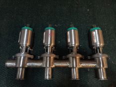 Tri-Clover Air Valve Cluster, (4) 761 Series 2-1/2