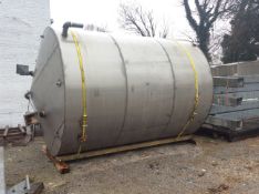 6,000 Gallon Stainless Steel Single Wall Vertical Tank Cone Top with Manway, Flat Bottom. 3