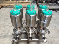 Tri-Clover Air Valve Cluster, (6) 761 Series2