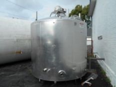Mueller 2,000 Gallon Dome Top Sloped Bottom Processor, 3 Zone Jacket, 3