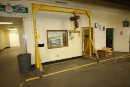 Gantry Aprox. 10 ft. 9â€ W x 117â€ H 1-Ton Portable Crane with Spreader Beam