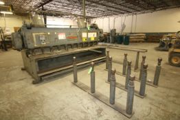 Cincinnati 10 ft. Mechanical Shear, Model 2510, S/N 24037 with Positioning Table, 3/8â€ Capacity