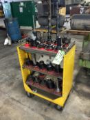 CAT50 Taper Tool Holders with Tooling including Drill Bit, End Mills, Chucks including Cart