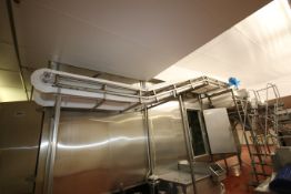Aprox. 20 ft. L Inclined S/S Infeed Power Conveyor System with 31
