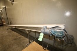 Aprox. 21 ft. L Portable Inclined S/S Power Belt Conveyor with 18